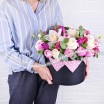 Дамский каприз - коробка с орхидеей и тюльпанами 4